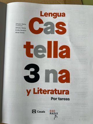 Lengua castellana y Literatura por tareas 3 ESO...