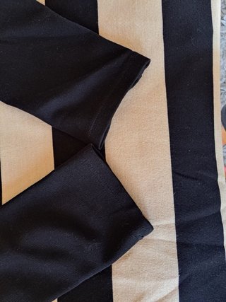 Vestido Zara Rayas Beige y Negro