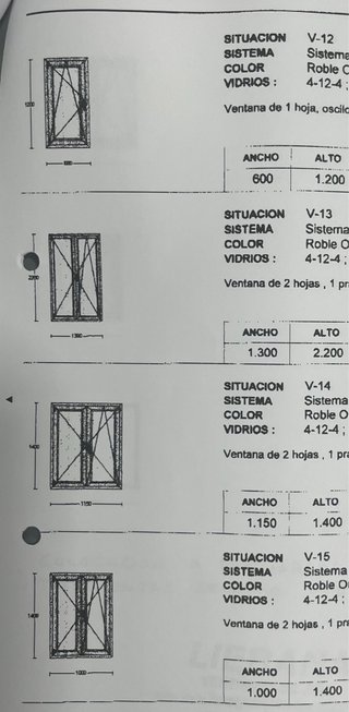 Ventanas PVC Varias Medidas