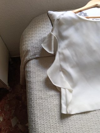 Blusa Pedro del Hierro Blanca Volantes