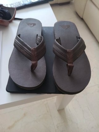 Ciabatte Quiksilver in pelle marroni