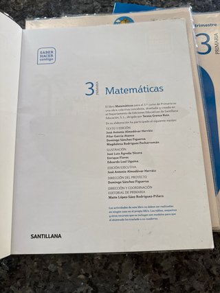Matemáticas, 3 Primaria Santillana