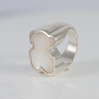 Anillo Tous de Plata 925 y Nácar motivo oso