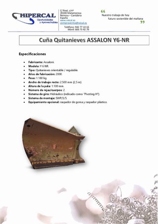 Cuña Quitanieves ASSALONI Y6-NR (2000)