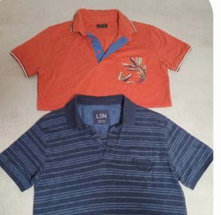 2 polos manga corta chico/hombre T16