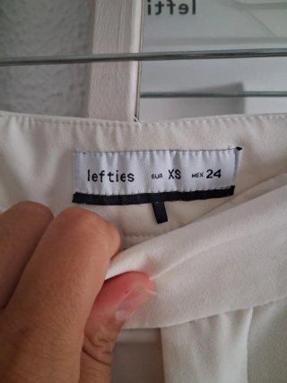 Pantalón campana Lefties beige Talla XS