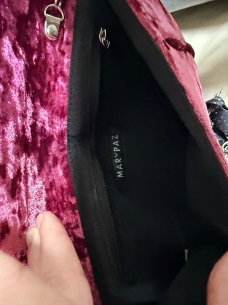 Bolso de terciopelo rosa