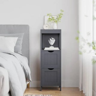Mueble Baño 2 Cajones Gris Vasagle BBC042G01