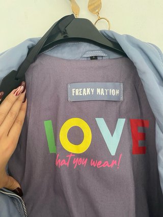 Chaqueta Piel Freak Nation Azul