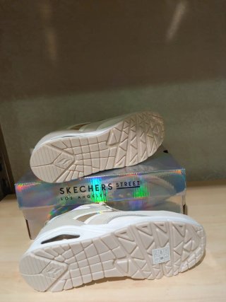 Skechers Donna Bianco Beige Taglia 35