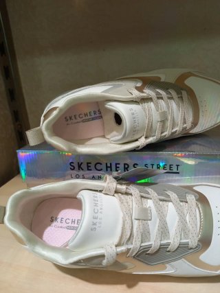 Skechers Donna Bianco Beige Taglia 35