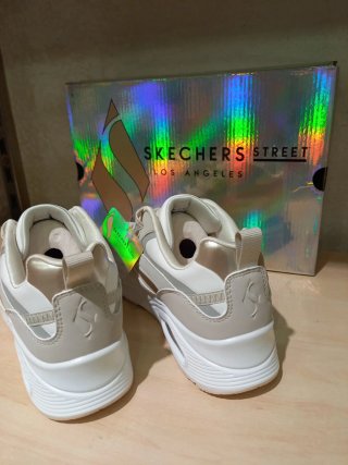 Skechers Donna Bianco Beige Taglia 35