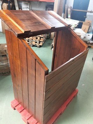 Arcón Caseta de madera para depuradora de piscina