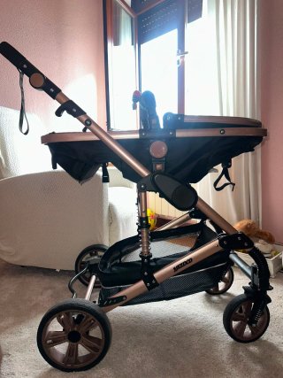 Carrito Bebé Yazoco Negro/Oro