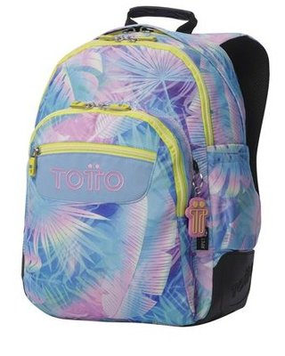 Mochila Totto Royal estampado tropical