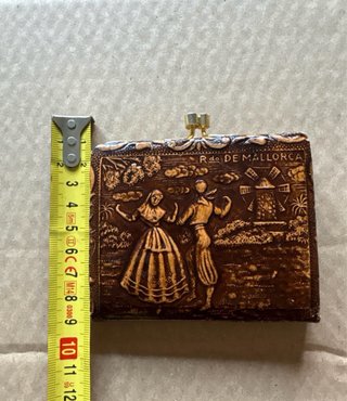 Cartera cuero repujado Recuerdo de Mallorca