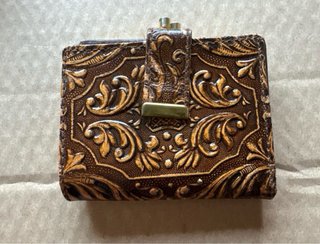 Cartera cuero repujado Recuerdo de Mallorca