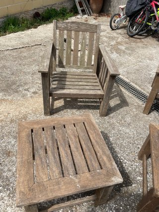 Conjunto Muebles Jardín Madera