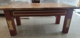 Mesa de MÁRMOL genuino  - Centro de salón antiguo