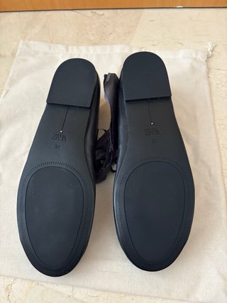 Zapatos Bailarina Zara Verde Oscuro Talla 37