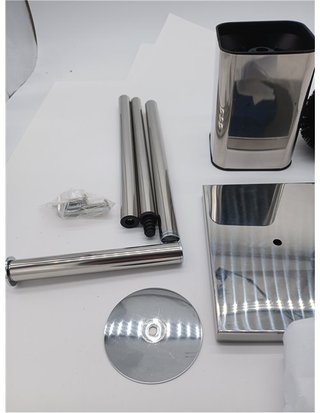 Portarrollos de Papel Higiénico de Pie de Acero Inoxidable - Soporte para Papel Higiénico y Escobilla - sin Necesidad de Taladrar -
