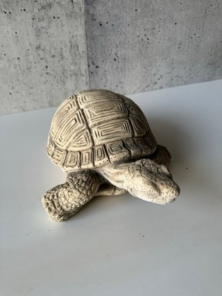 Escultura Tortuga Piedra Marrón/Gris