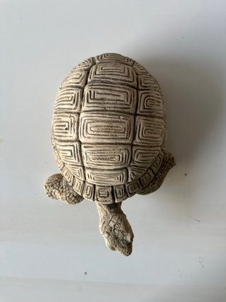 Escultura Tortuga Piedra Marrón/Gris