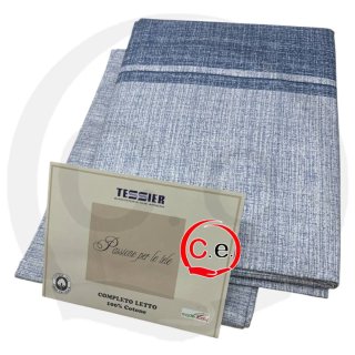 Nuovo Completo Lenzuola Matrimoniale Tessier Coton