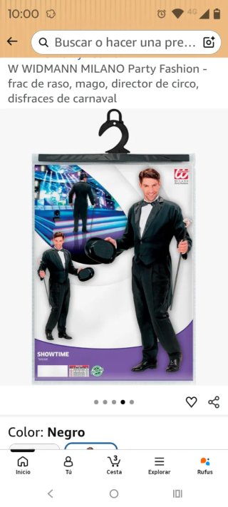 Disfraz WIDMANN MILANO Frac Mago Circo Talla L