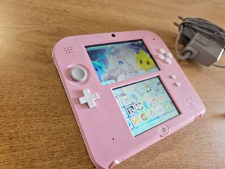 Nintendo 2DS Rosa con Caricatore e Scatola