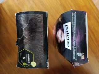Tintes para el cabello Palette (Morado y Castaño)