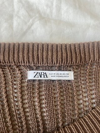 Jersey Zara Marrón Punto