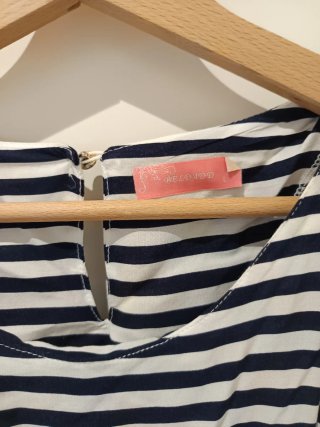 Vestido marinero rayas azul y blanco