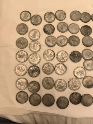 Monedas 5 Pesetas Plata España Siglo XIX