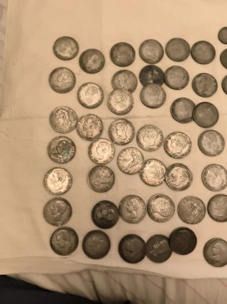 Monedas 5 Pesetas Plata España Siglo XIX