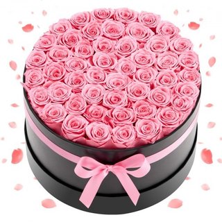 Flores Eternas, 50 Rosas Preservadas en una Caja,