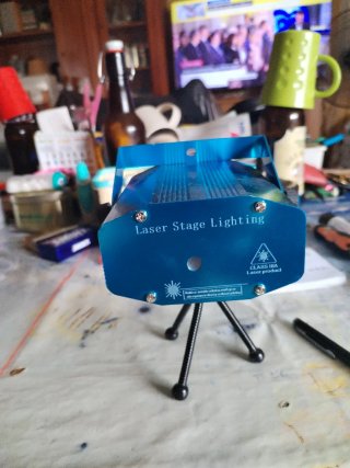 Láser de luz azul para fiestas