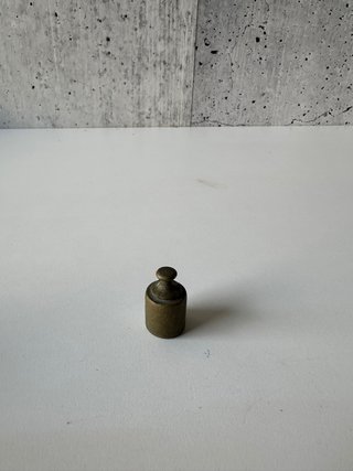 Conjunto pesas báscula antigua