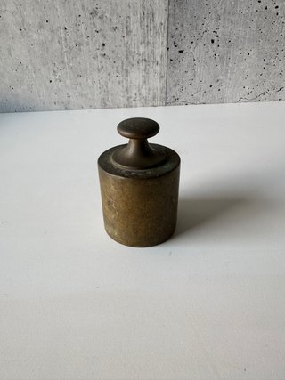 Conjunto pesas báscula antigua