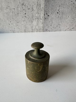 Conjunto pesas báscula antigua