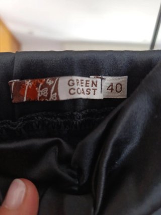 Vestido satén lazo Green Coast Talla M