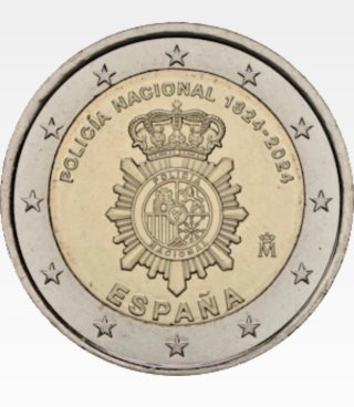 Moneda 2€ Policía Nacional 1824-2024