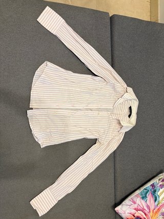 Camisa talle XS rayas rosa y blanco