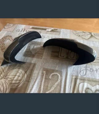 Protector espejo retrovisor coche color carbono