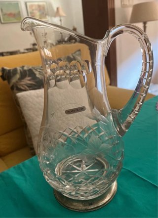 Cristalería completa de plata de ley