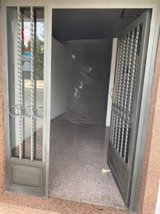 Puerta de hierro forjado