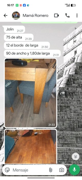 Mesa de comedor de roble