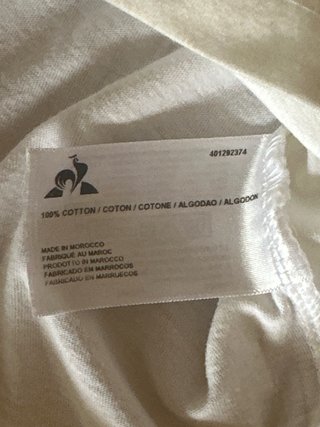 Camiseta Le Coq Sportif Hombre Blanca Naranja