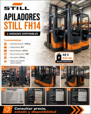 Carretilla retráctil STILL FM14 (2 unidades)