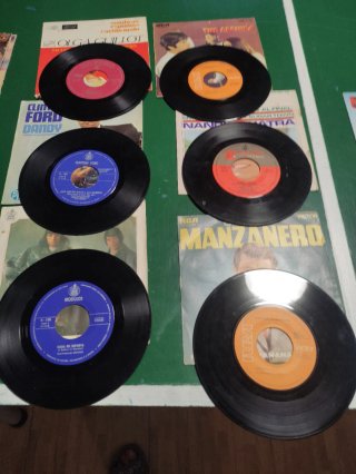 6 Vinilos Singles Olga Guillot, Clinton Ford, Nanc